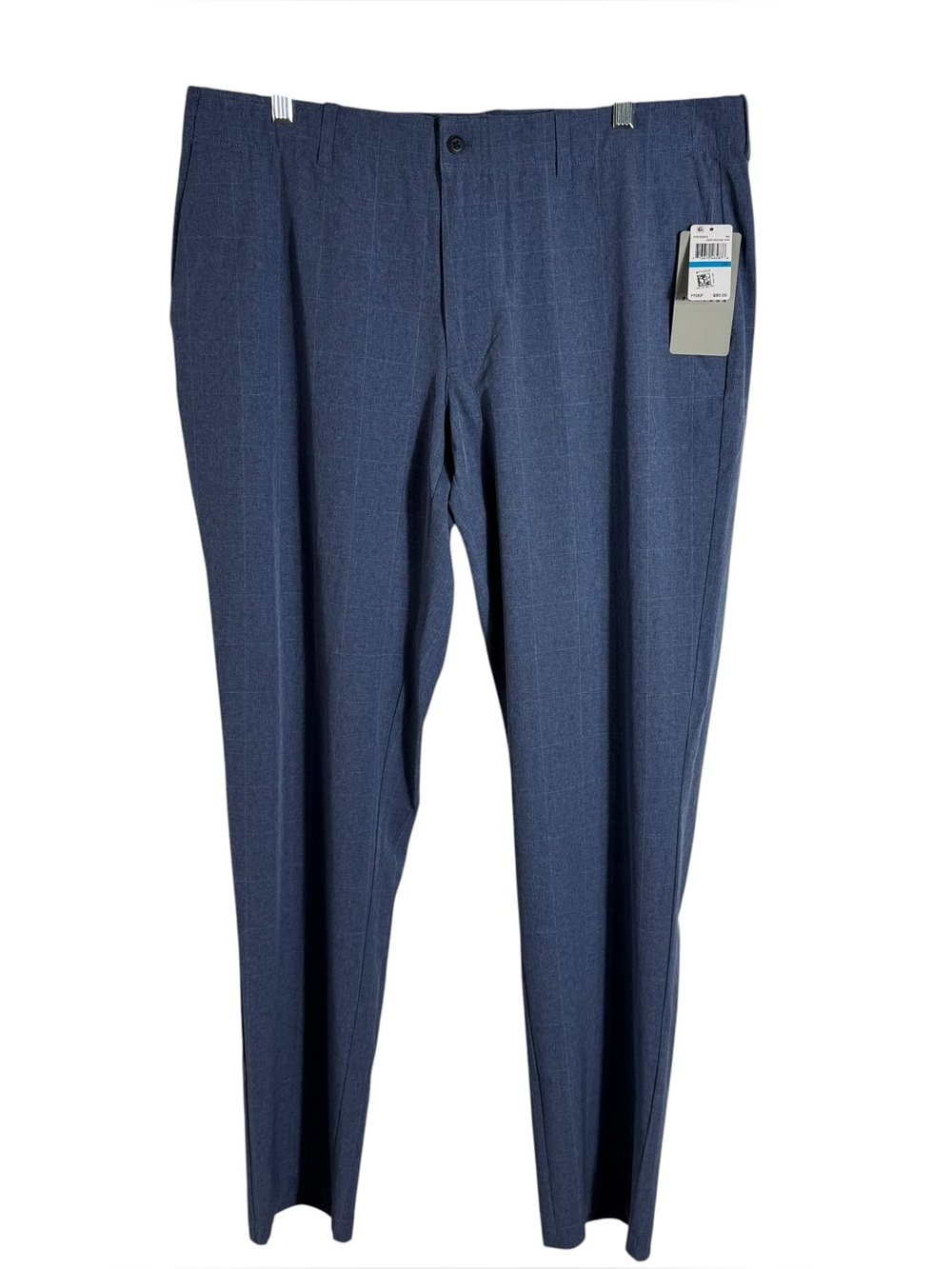NWT PGA Tour Golf Pants Men’s Size 36 Navy Windowpane Stretch UPF 50